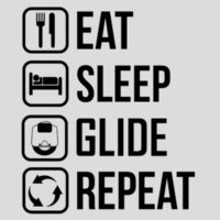 Eat sleep glide repeat T Design